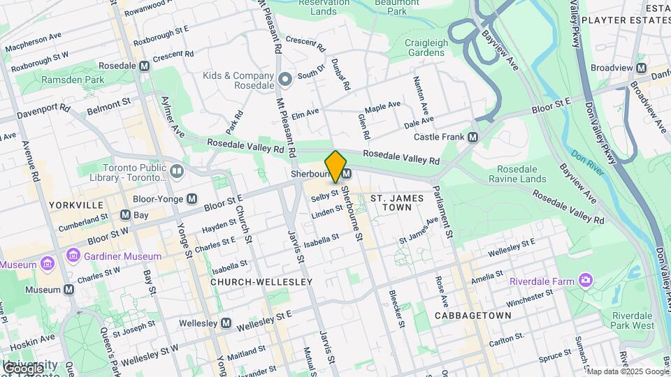 The Rosedale on Bloor Map and Location Details