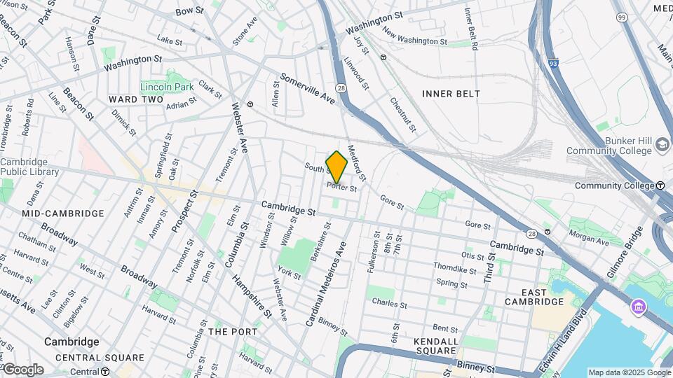 52 Porter St, Unit 1 Map and Location Details