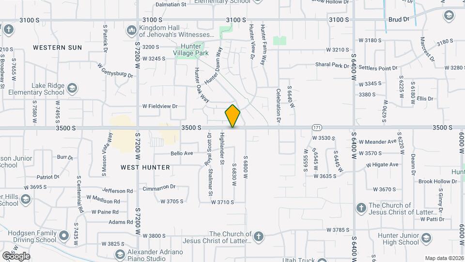 6851 W 3500 S Map and Location Details