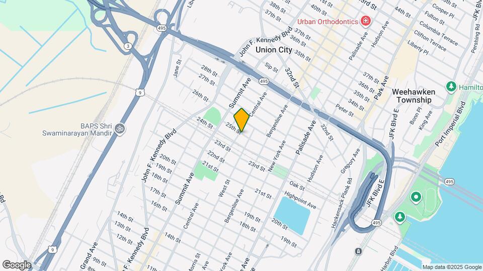 615 25th St Map and Location Details