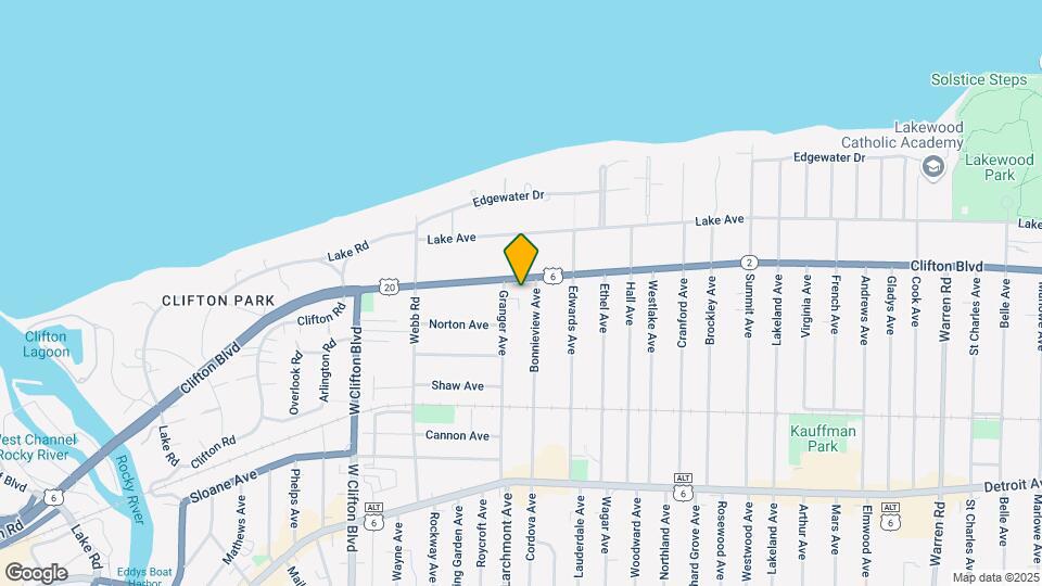 17213 Clifton Blvd, Unit 2nd Floor Map and Location Details