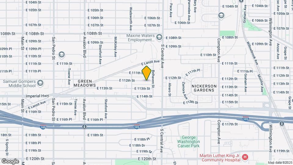 1100 E 112th St Map and Location Details
