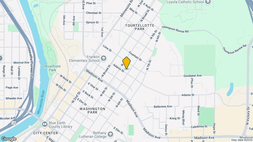 1104 N 5th St, Unit 1 Bed Map and Location Details