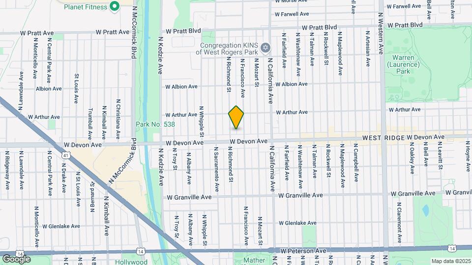 6415-6425 N Richmond St Map and Location Details