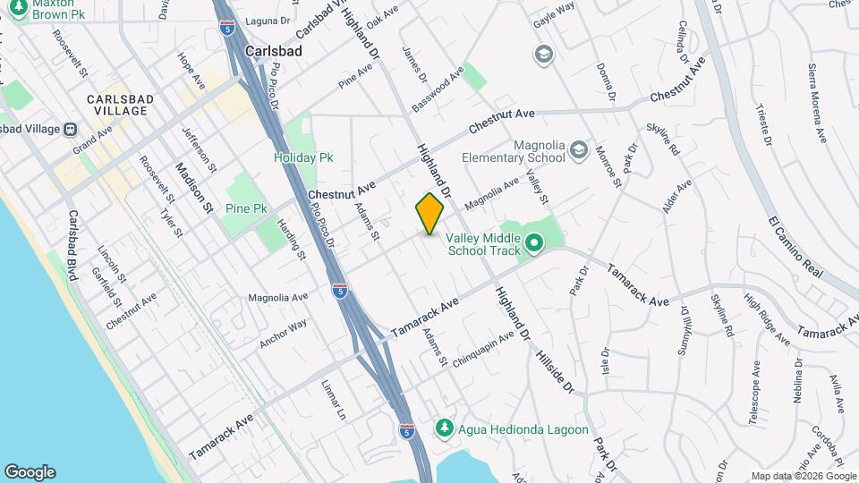 1257 Magnolia Ave Map and Location Details