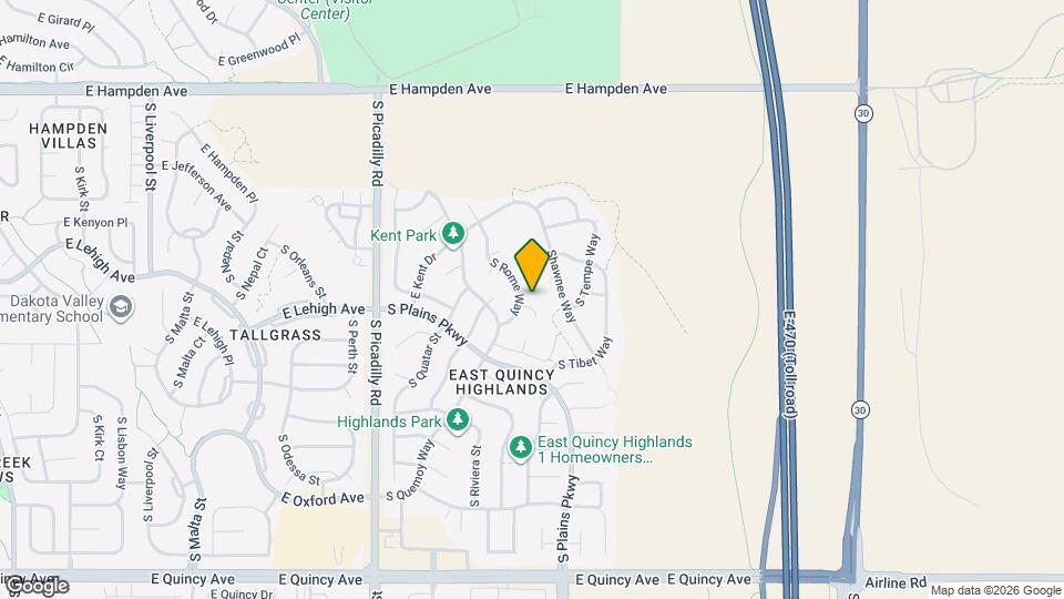 22119 E Milan Pl Map and Location Details