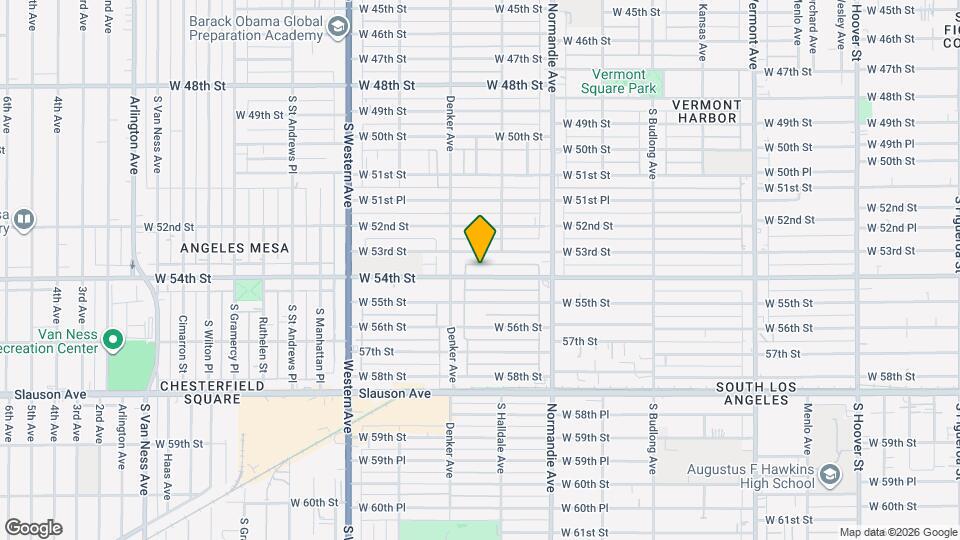 1529 W 54th St, Unit #1 Mapa y Detalles de la Ubicación