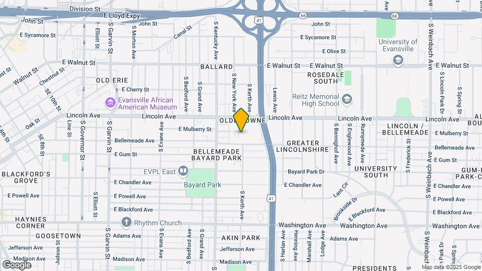 1041 E Mulberry St Map and Location Details