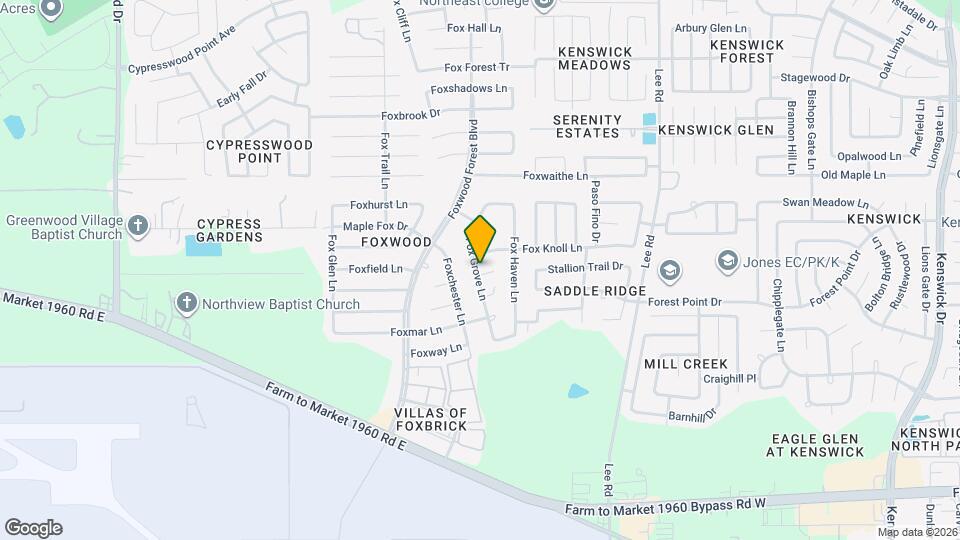 7303 Foxwick Ln Mapa y Detalles de la Ubicación
