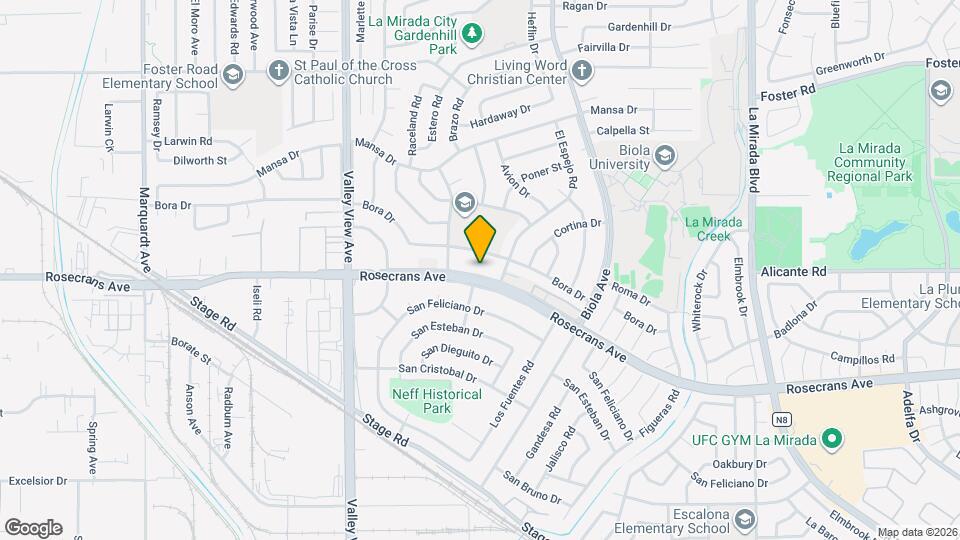 14439 Rosecrans Ave, Unit triplex Map and Location Details