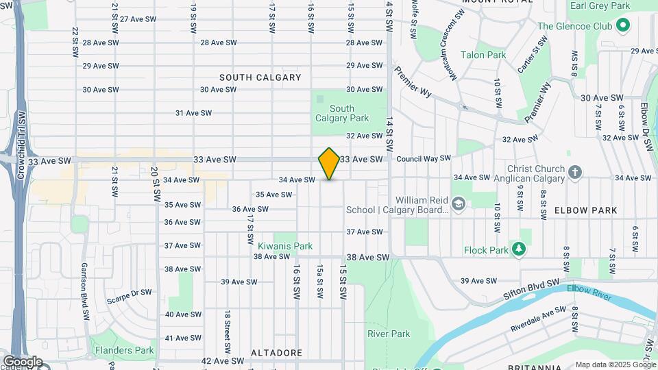 1613 34 Av SW Map and Location Details