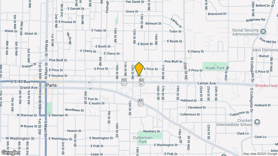 1294 E Houston St Map and Location Details