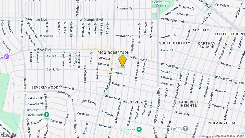 1465 S Shenandoah St Mapa y Detalles de la Ubicación