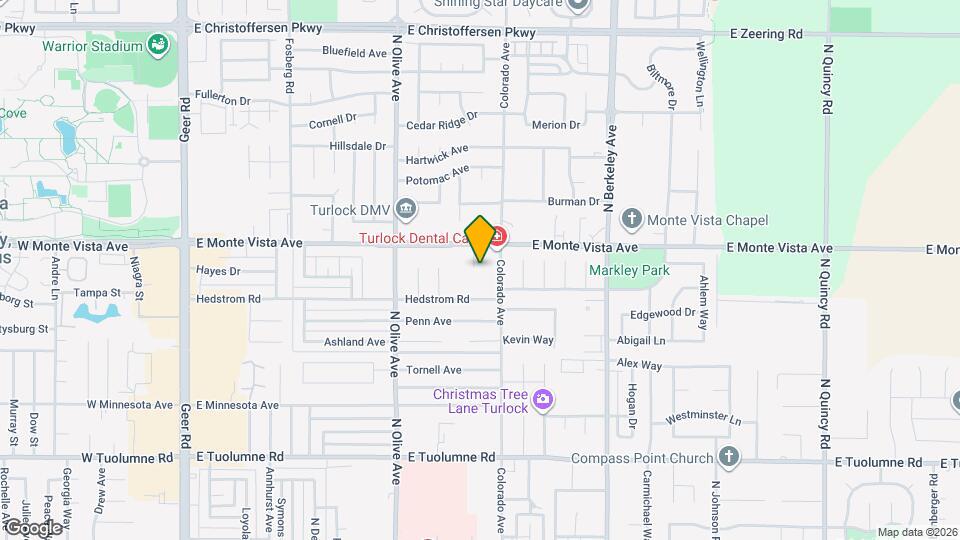 1170 E Monte Vista Ave Mapa y Detalles de la Ubicación