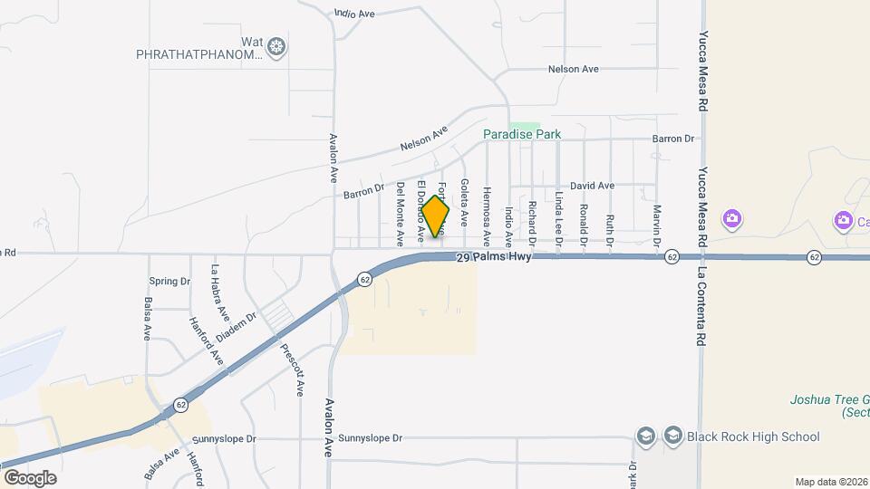 58718 29 Palms Hwy, Unit apartments Map and Location Details