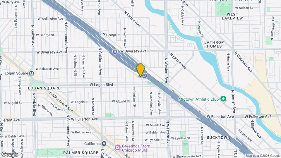 2536 W Logan Blvd Map and Location Details