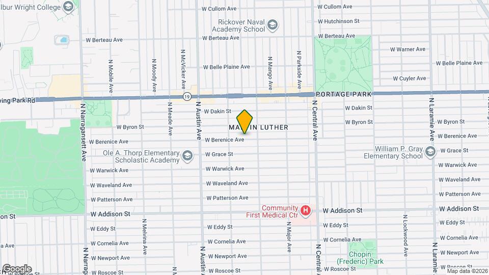 5828 W Berenice Ave Map and Location Details