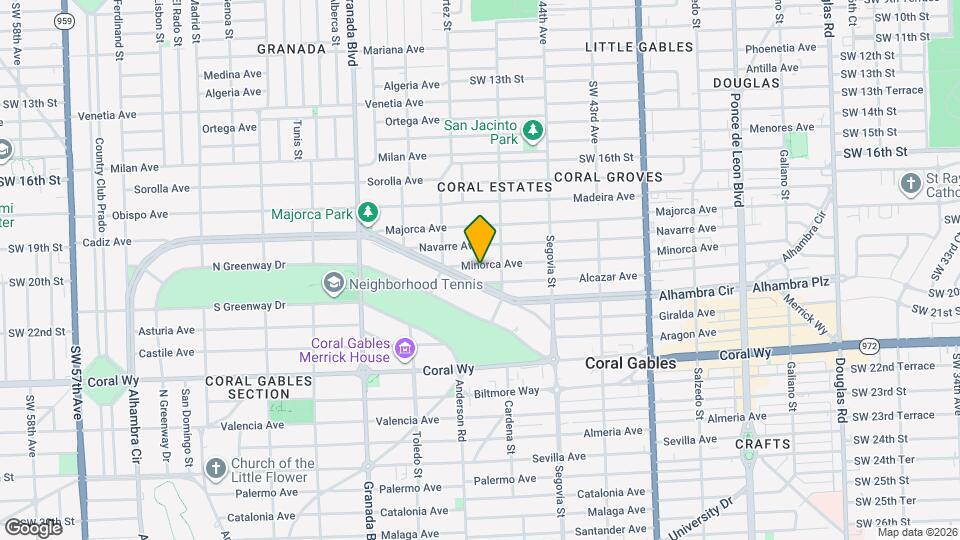 720 Minorca Ave Map and Location Details