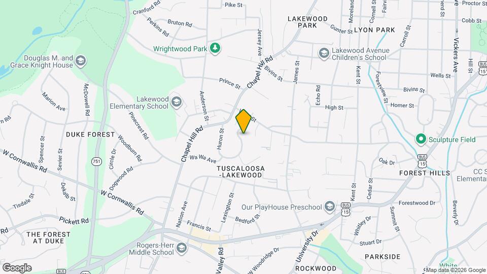 2321 Huron St Map and Location Details