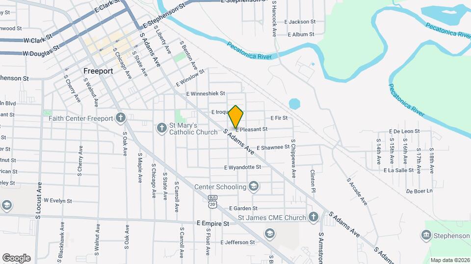 617 E Pleasant St Map and Location Details
