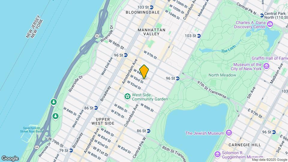 123 W 93rd St Map and Location Details
