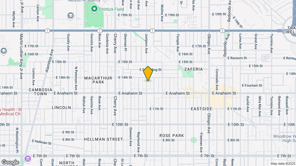 1366 Junipero Ave Map and Location Details