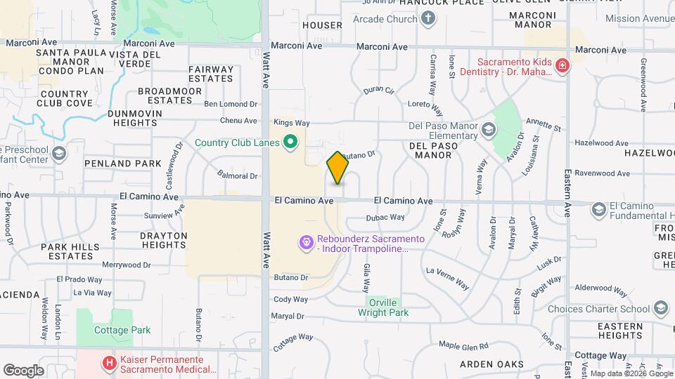 2505 Borica Way Map and Location Details