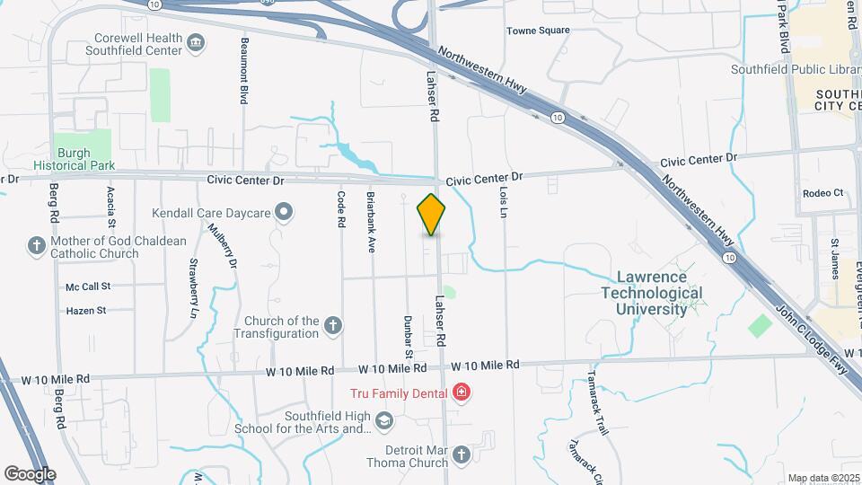 25665 Lahser Rd Map and Location Details