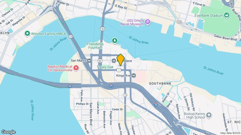 Furnished Studio-Jacksonville - Riverwalk Map and Location Details
