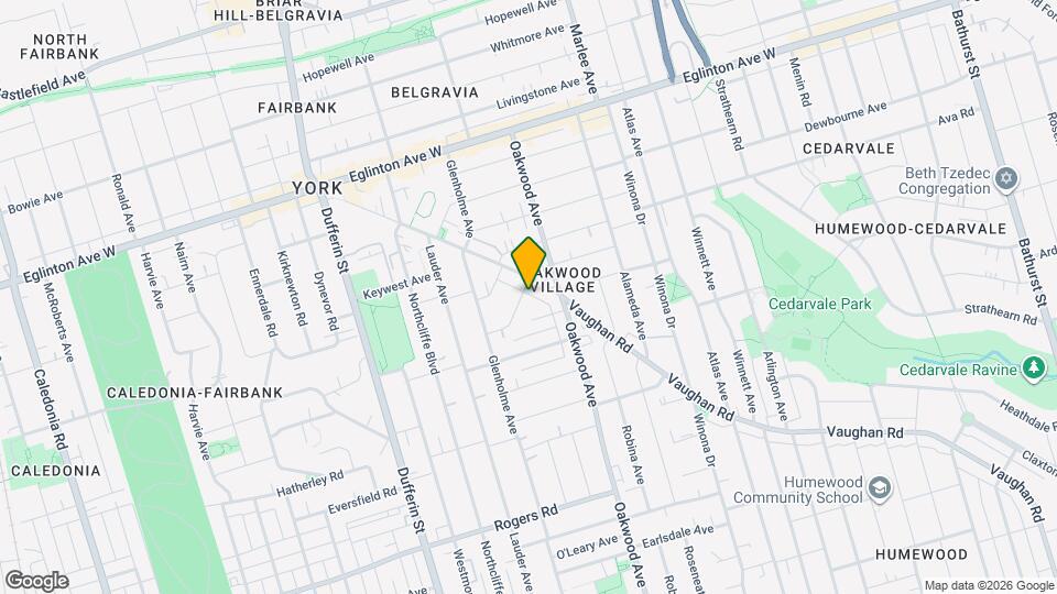 1 Bansley Ave Map and Location Details