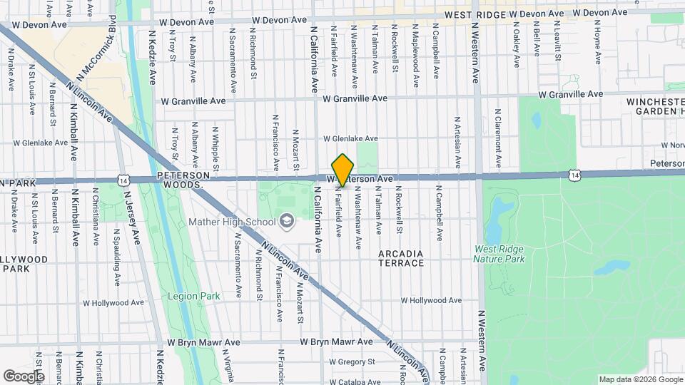 5941 N Fairfield Ave Map and Location Details