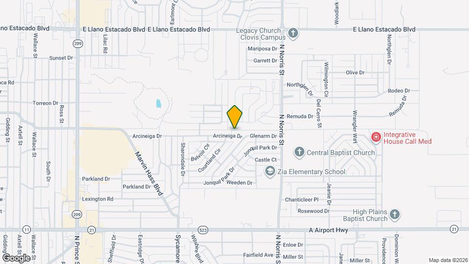 1900 Arcineiga Dr Map and Location Details