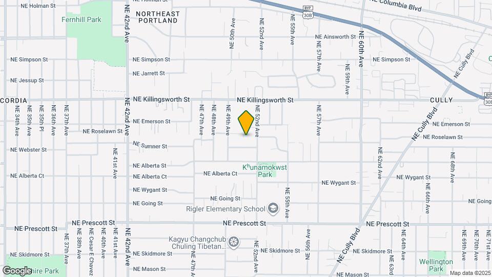 5030 NE Roselawn St Map and Location Details