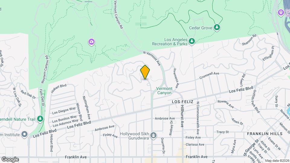 2441 Glendower Ave Map and Location Details