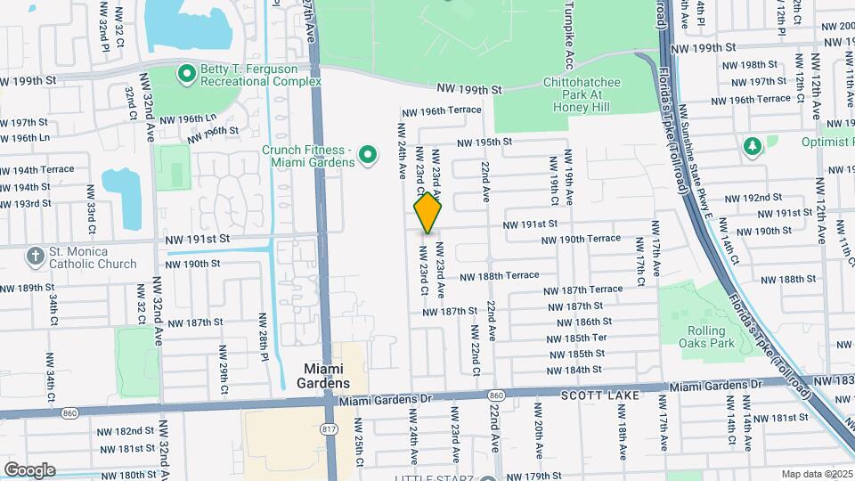 19021 NW 23rd Ct Map and Location Details