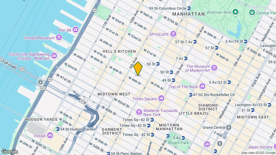 326 W 47th St-Unit -1-A Map and Location Details