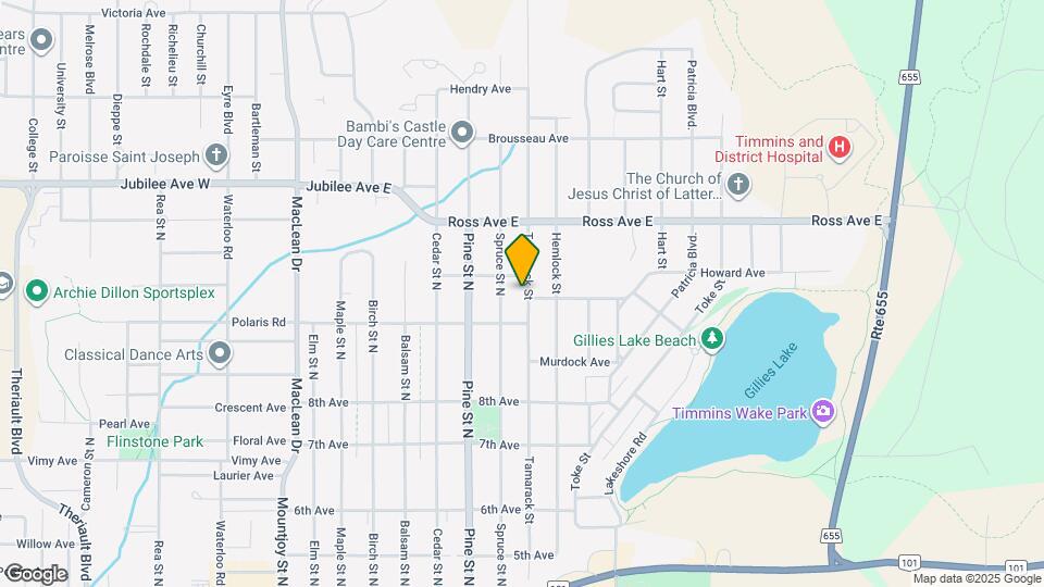 395 Tamarack St Map and Location Details