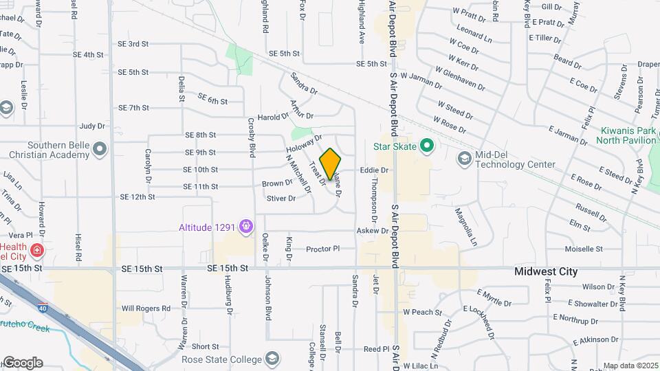 1808 Treat Dr Map and Location Details