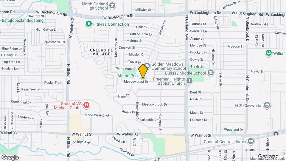 1801 Meadowcrest Dr Map and Location Details