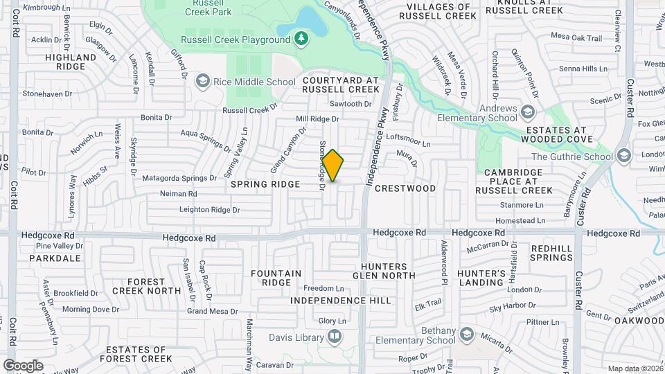 8129 Springmoss Dr Map and Location Details
