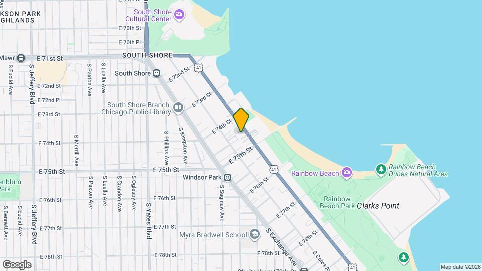 7436 S South Shore Dr Mapa y Detalles de la Ubicación