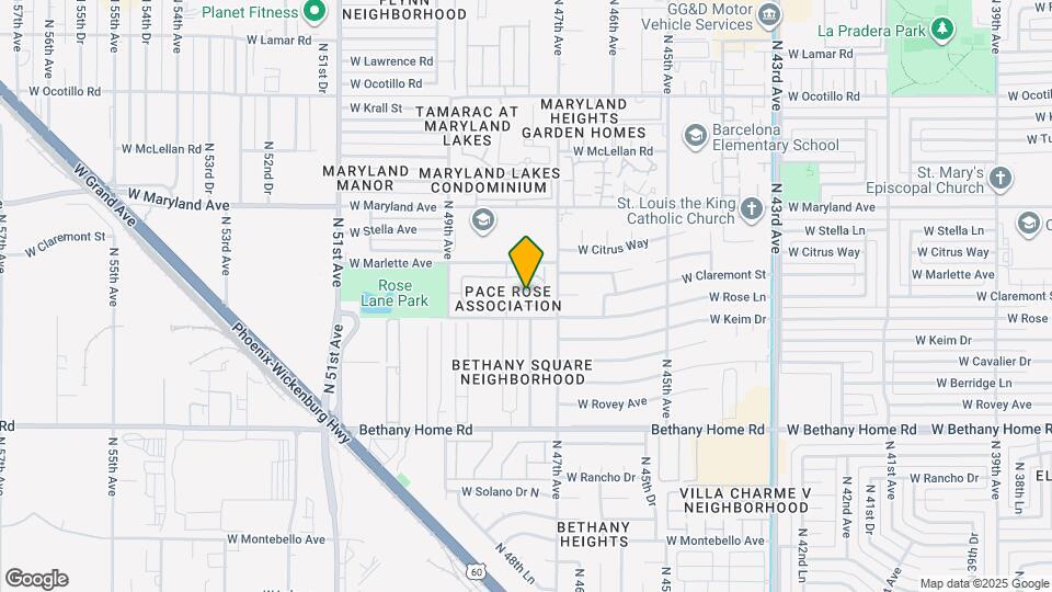 4740 W Rose Ln Map and Location Details