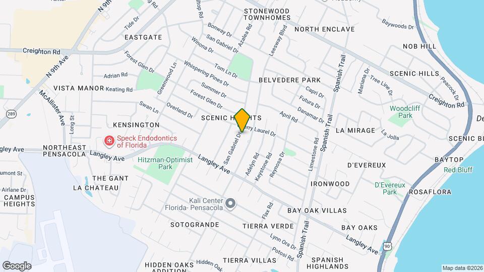 5740 San Gabriel Dr Map and Location Details