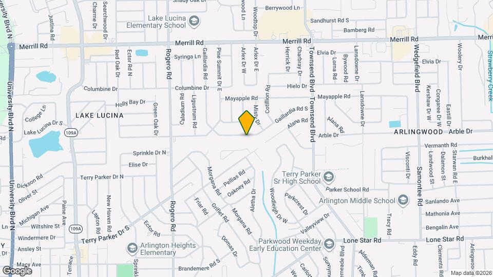 6824 Gaillardia Rd S Map and Location Details