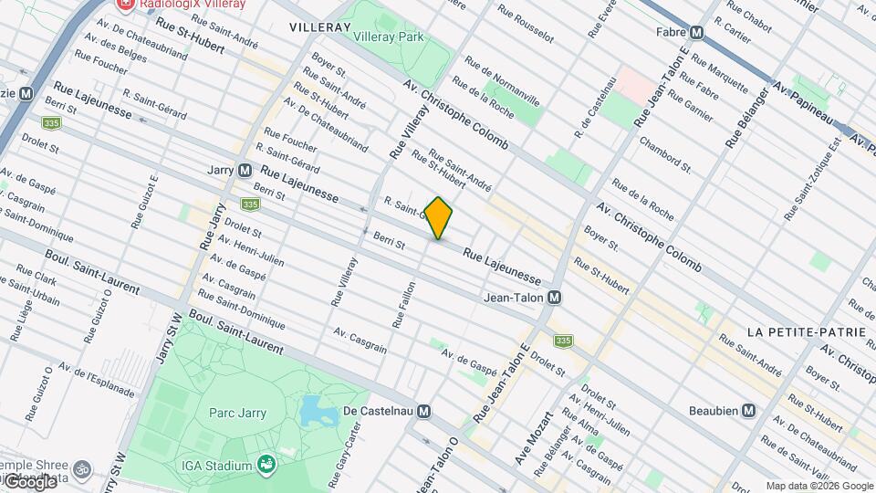 7470 Lajeunesse Rue Map and Location Details