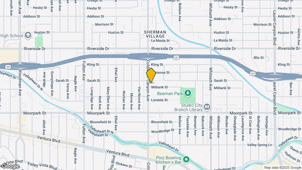 4542 Coldwater Canyon Ave, Unit 8B Map and Location Details
