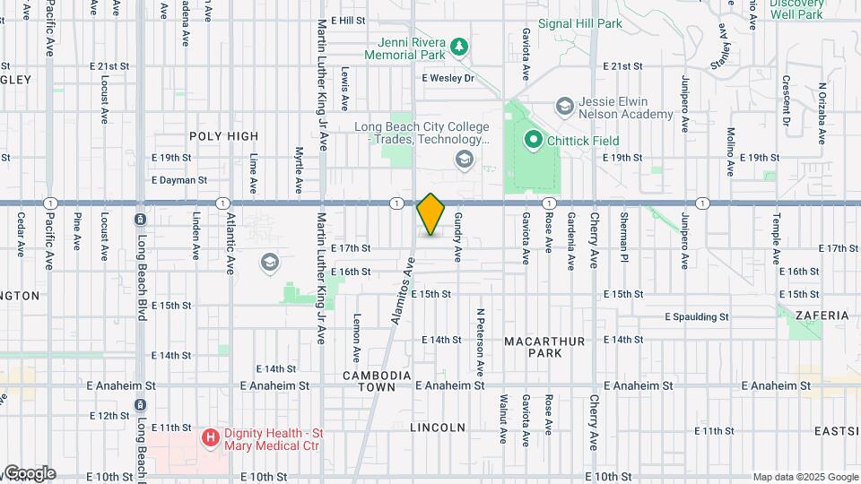 1235 E 17th St Map and Location Details