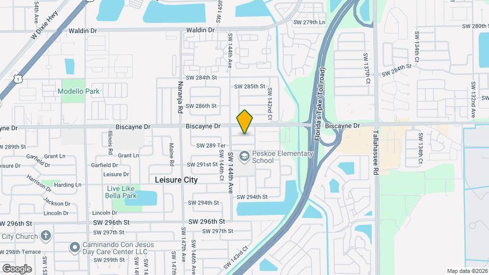 14330 SW 289th St Map and Location Details