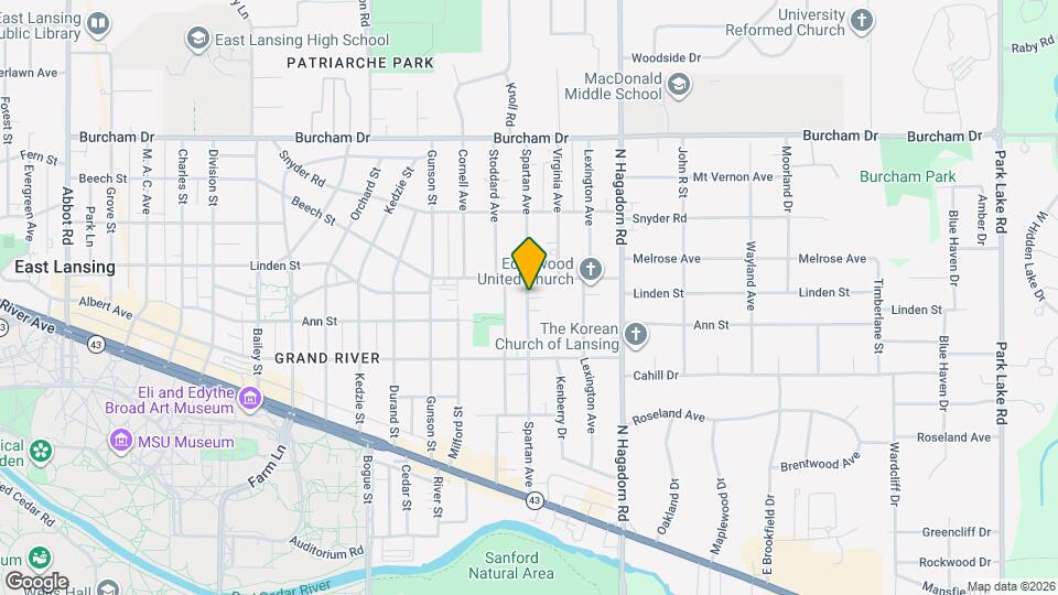 438 Spartan Ave Map and Location Details
