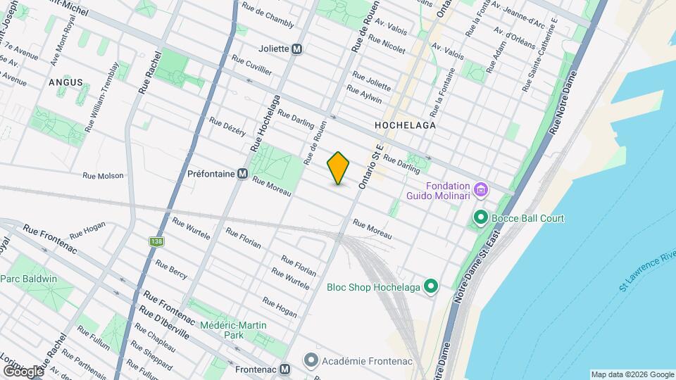 2071 Préfontaine Rue Map and Location Details